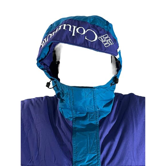 Vtg Columbia Pullover Anorak Jacket Women’s XL Blue/Purple Colorblock Y2K - Picture 8 of 12
